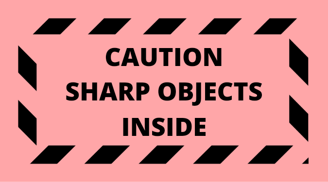 Caution Sharp Objects Inside | ikartzshop